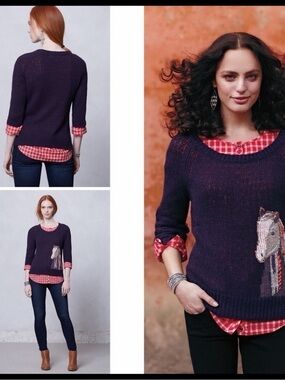 🆕 {Moth} Knit Horse Sweater